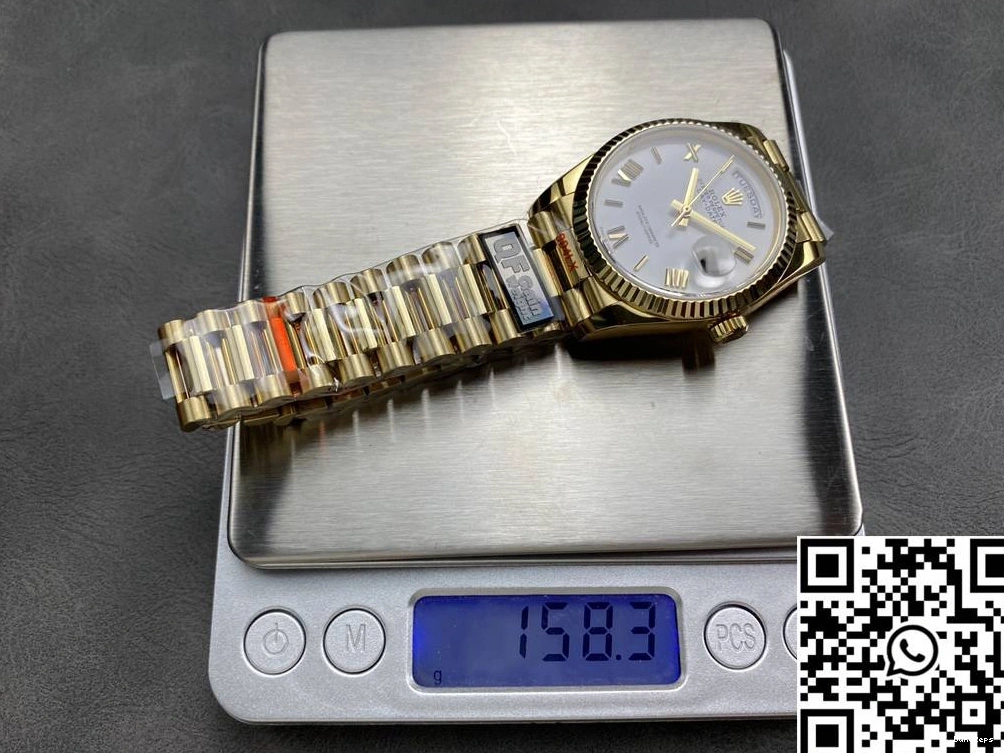 v5 Day 36mm Factory Dial Date White QF Yellow Rolex M128238-0113 Tungsten Steel Gold 1214